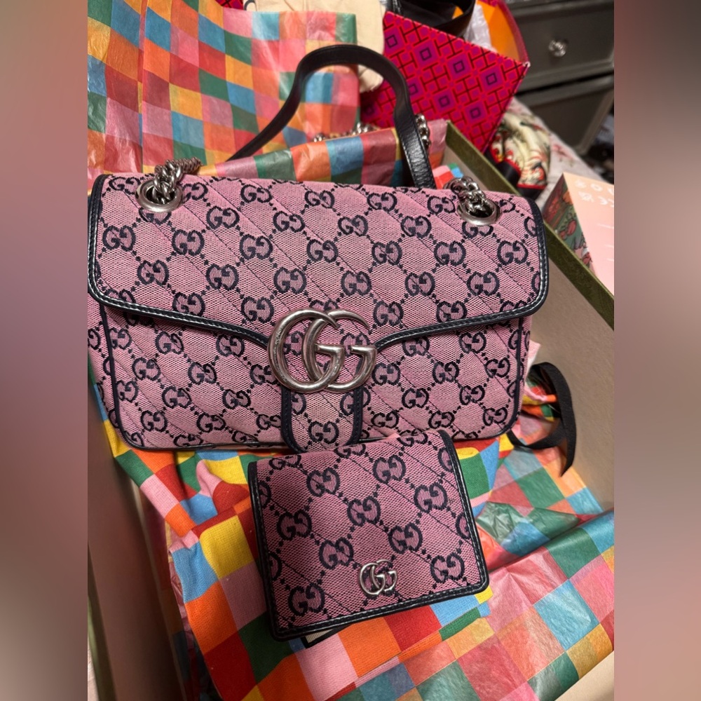 Pink & Blue Gucci Marmont